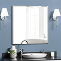 KOHROS Vanity Mirror Frameless Square Mirror, Tempered Glass, Hangs by KOHROS