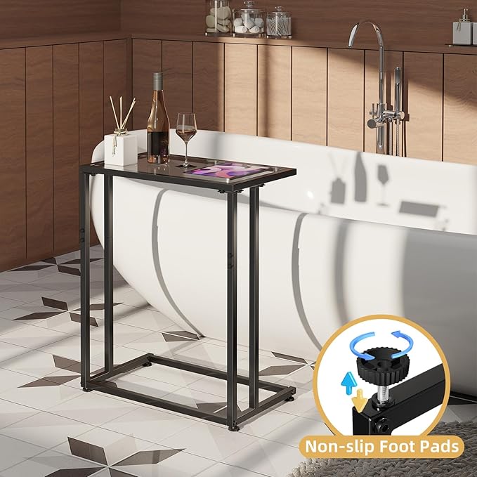 Simple Trending C Table Tempered Glass End Table, Couch Side Table, Snack - Image 9