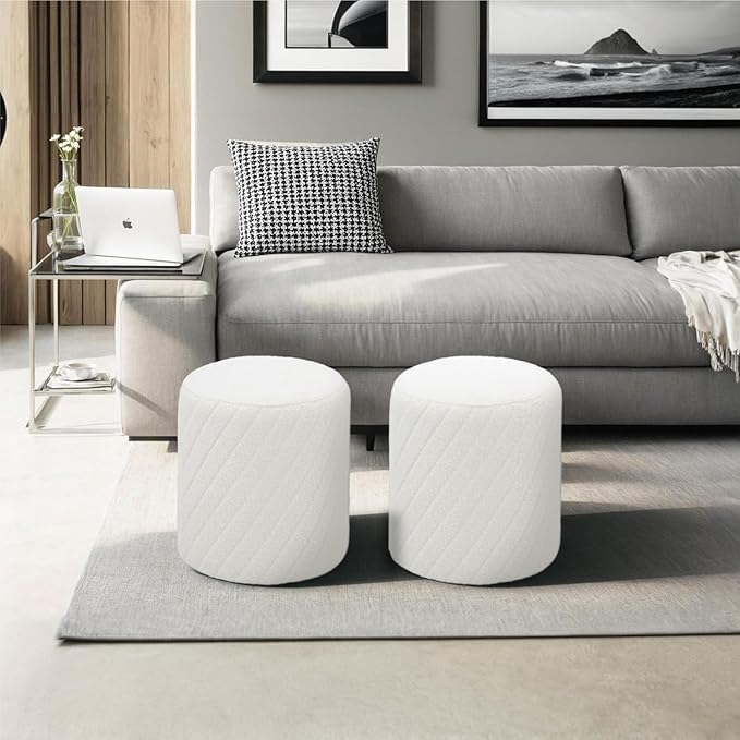 Get Set Style Modern Round Ottoman - Image 5
