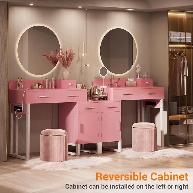 Vanity Desk with 4 Storage Drawers - Image 4