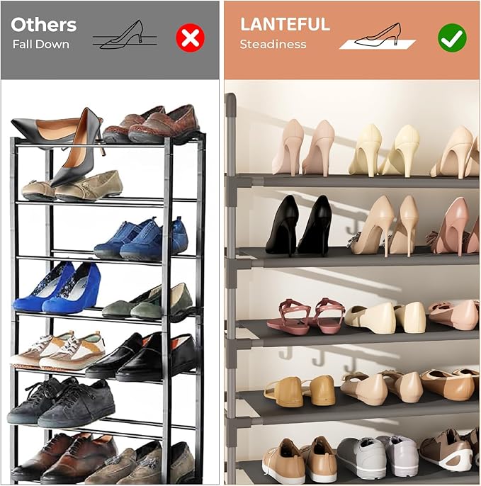 Tall Shoe Rack 10 Tier Shoe Organizer Large Shoe Shelf - Image 6