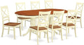 East West Furniture PLQU9-WHI-W 9 Piece Dining Room Furniture Set Includes an by EastWestFurniture