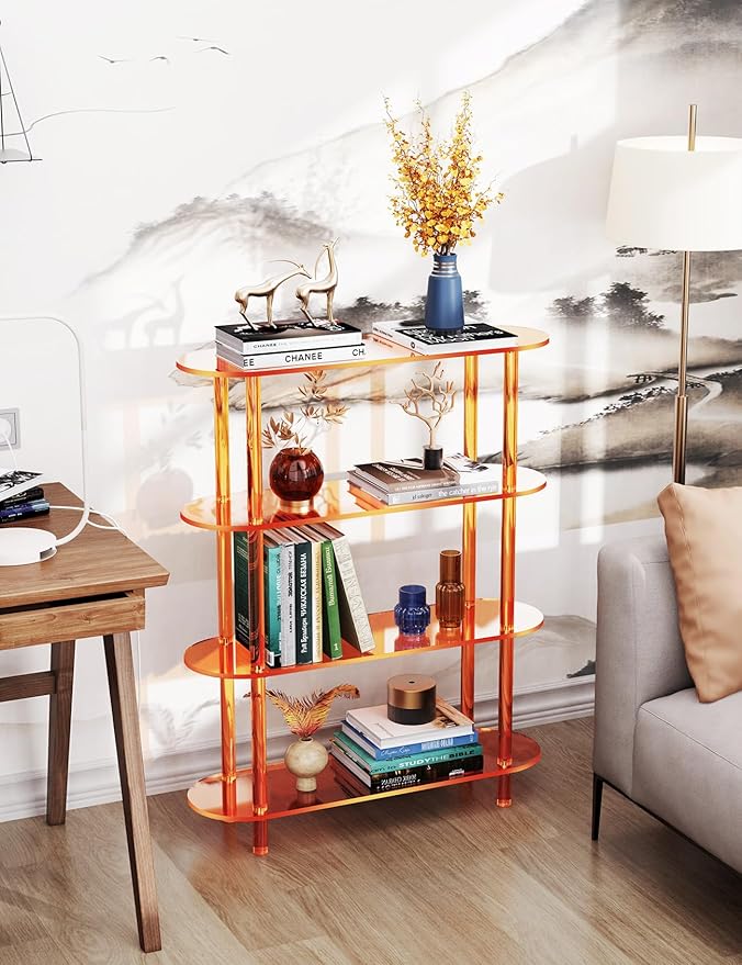 Clear Bookshelf, Acrylic Bookcase - Image 6