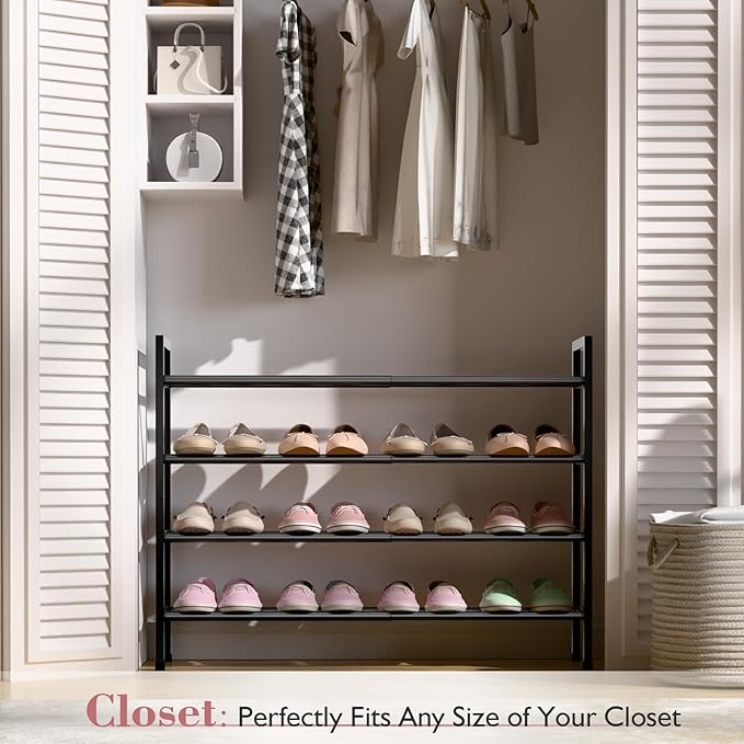Bumusty 4-Tier Expandable Shoe Rack - Image 6