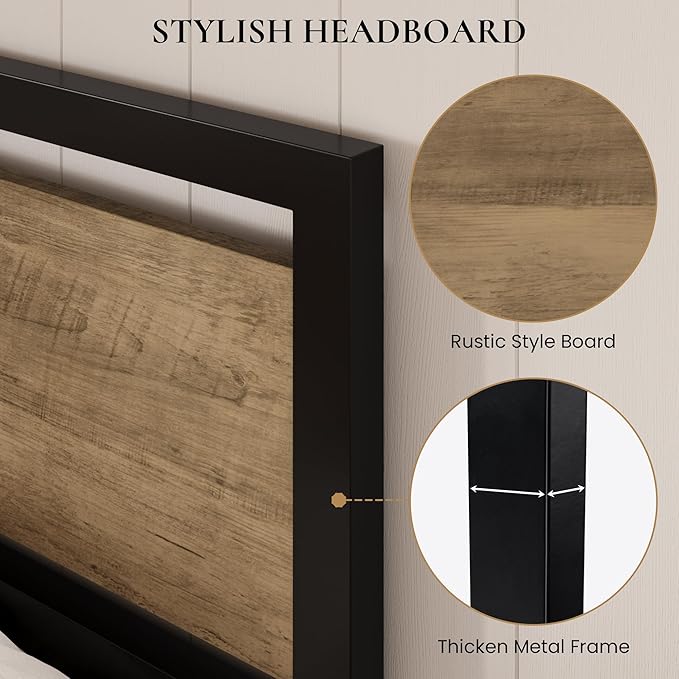 SHA CERLIN Full Size Bed Frame - Image 4