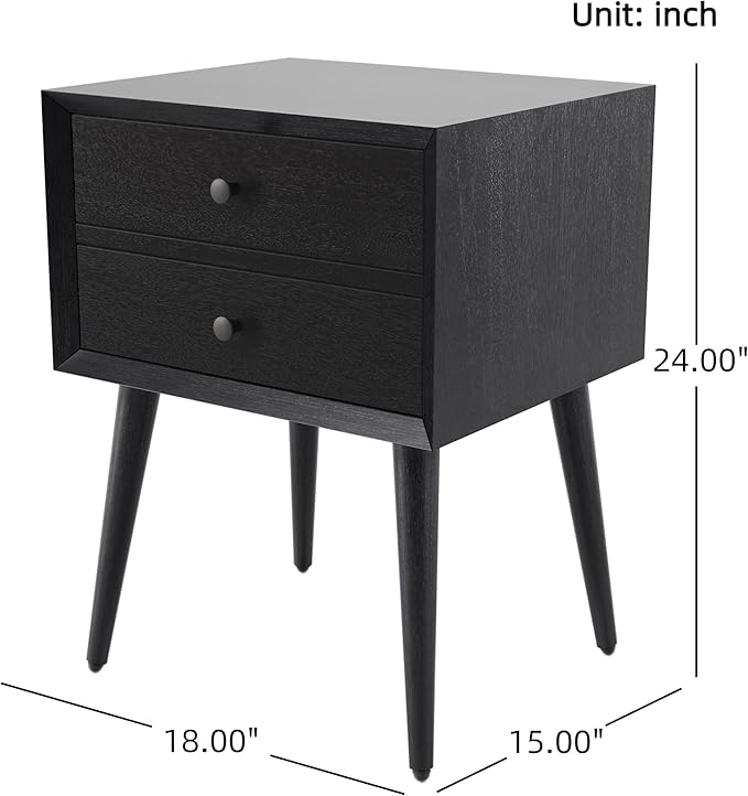 Christopher Knight Home Accent Bedside End Table, Acacia Wood Nightstand Side - Image 2