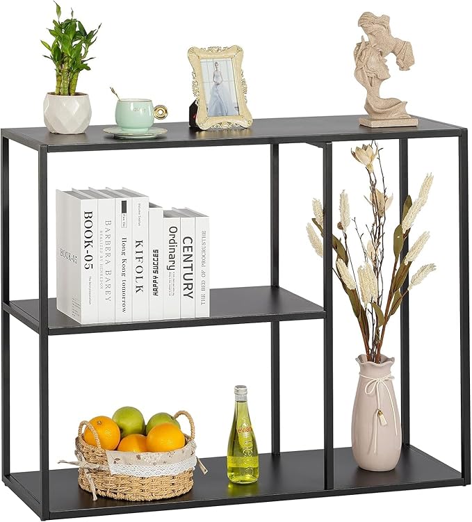HDANI Console Table, Narrow Entryway Table, 3 Tier Metal Hallway Table by HDANI