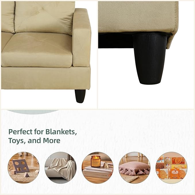 L Shaped Sectional Couch Sofa, Modern Couches - Image 4