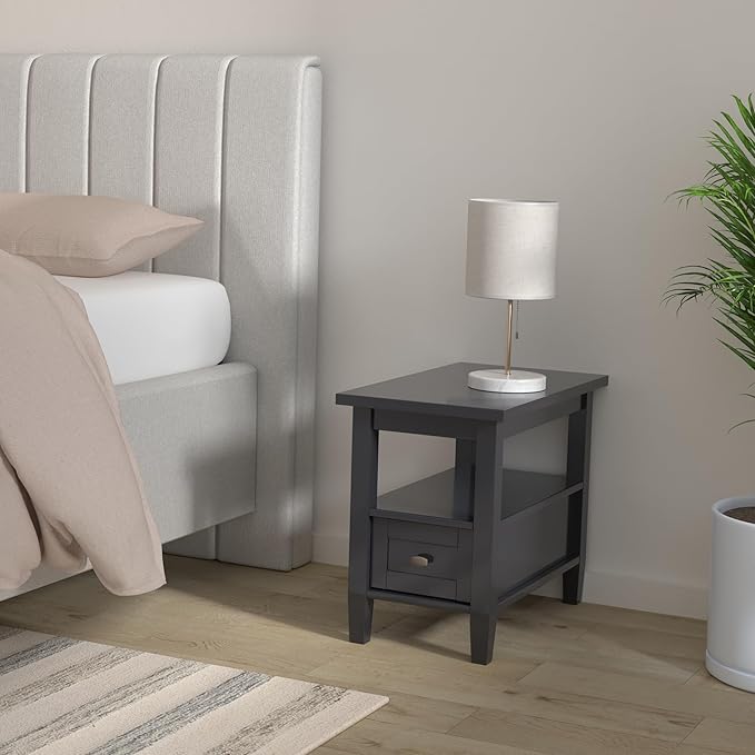 SIMPLIHOME Warm Shaker SOLID WOOD 14 inch Wide Rectangle Transitional Narrow - Image 2