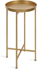 Kate and Laurel Celia Round Metal Foldable Accent Table by KateandLaurel