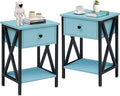 VECELO Nightstands Set of 2, Modern Bedside End Tables, Night Stands by VECELO