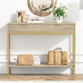 Anmytek Console Table with Storage, Wood Entryway Table with 2 Drawers by Anmytek