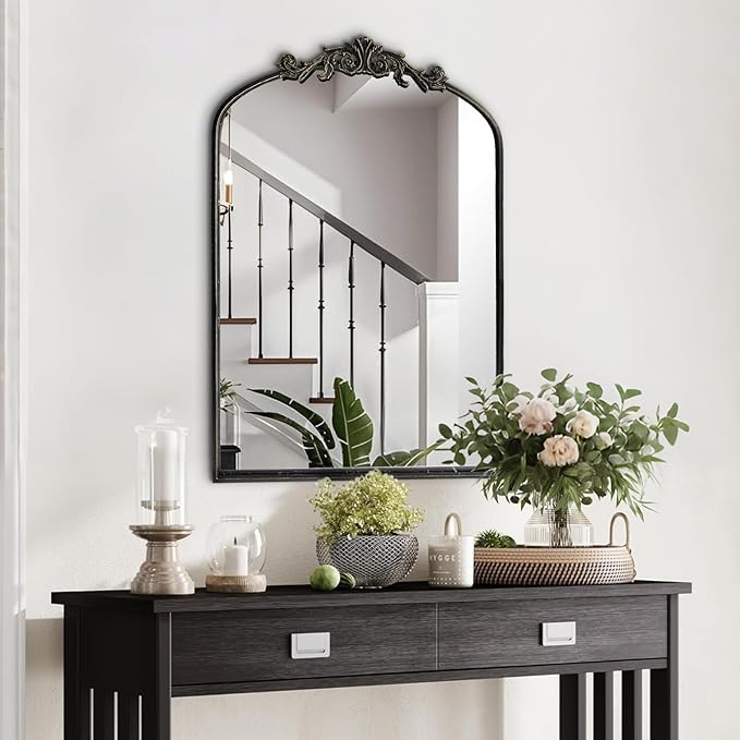 Wall Mirror Window Decorative Traditional Mirrors Antique Arched Farmhouse - Image 10