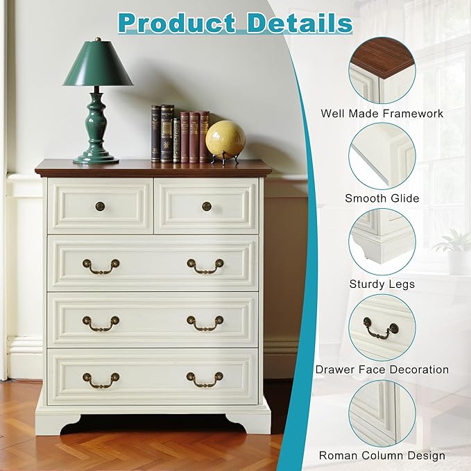 31.5" Farmhouse Sideboard Buffet Cabinet - Image 4