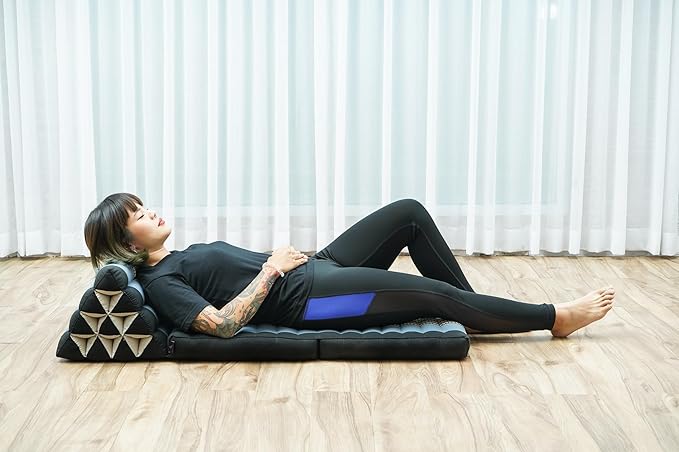 LEEWADEE 2-Fold Mat with Triangle Cushion – Comfortable TV Pillow, Foldable - Image 3