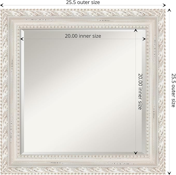 Amanti Art White Bathroom Mirror - Image 4