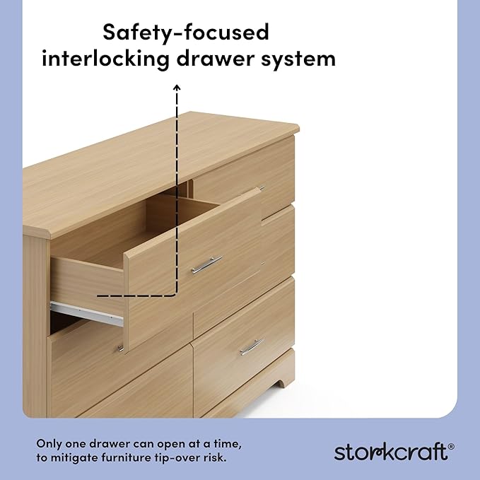 Storkcraft Brookside 6-Drawer Dresser – GREENGUARD Gold Certified, Nursery & - Image 6