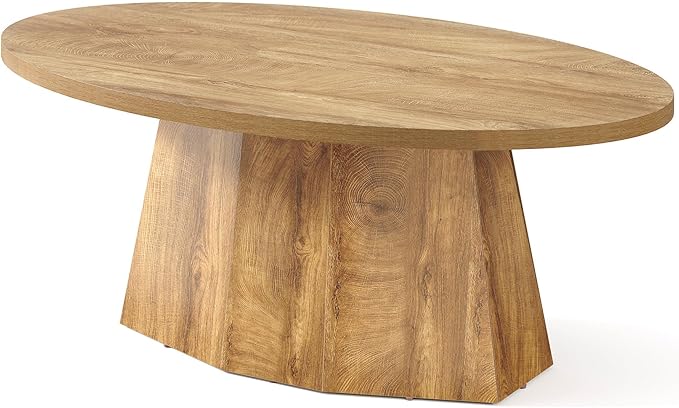 Oval Coffee Table, 47-Inch Living Room Table - Image 8