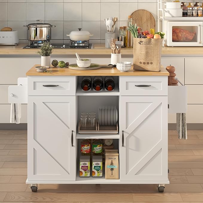 51.5'' Rolling Kitchen Island - Image 9