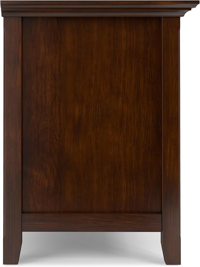 SIMPLIHOME Amherst 72-inch Wide Solid Wood TV Stand in Russet Brown, - Image 12