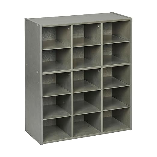 ECR4Kids Streamline 15 Cubby Tray Storage Cabinet, Classroom Furniture by ECR4Kids