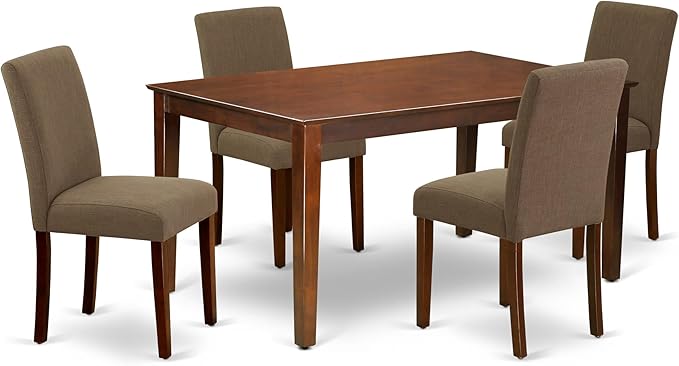 East West Furniture CAAB5-MAH-18 5 Piece Modern Dining Table Set Includes a by EastWestFurniture