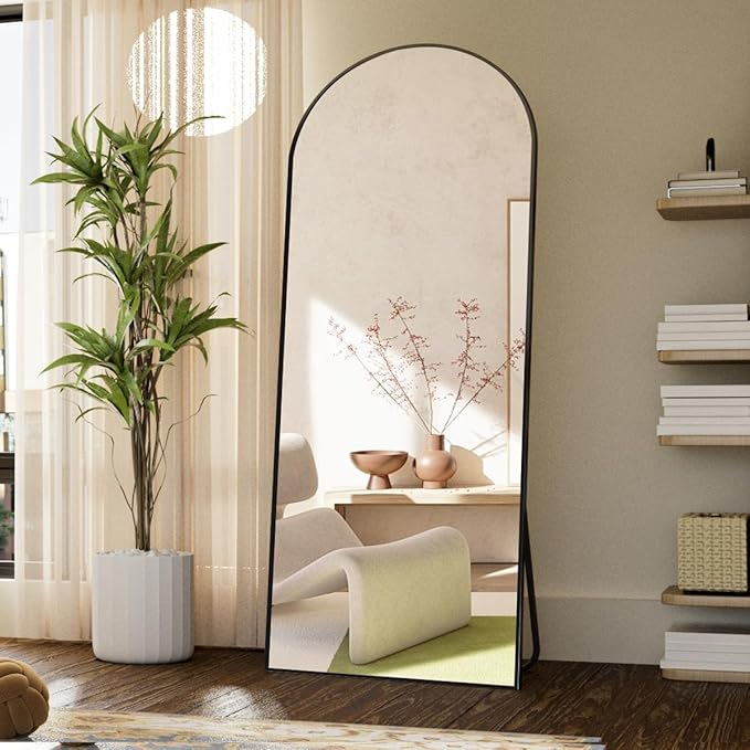 Koonmi Arched Full Length Mirror, Standing Hanging or Leaning Full Body Mirror - Image 2