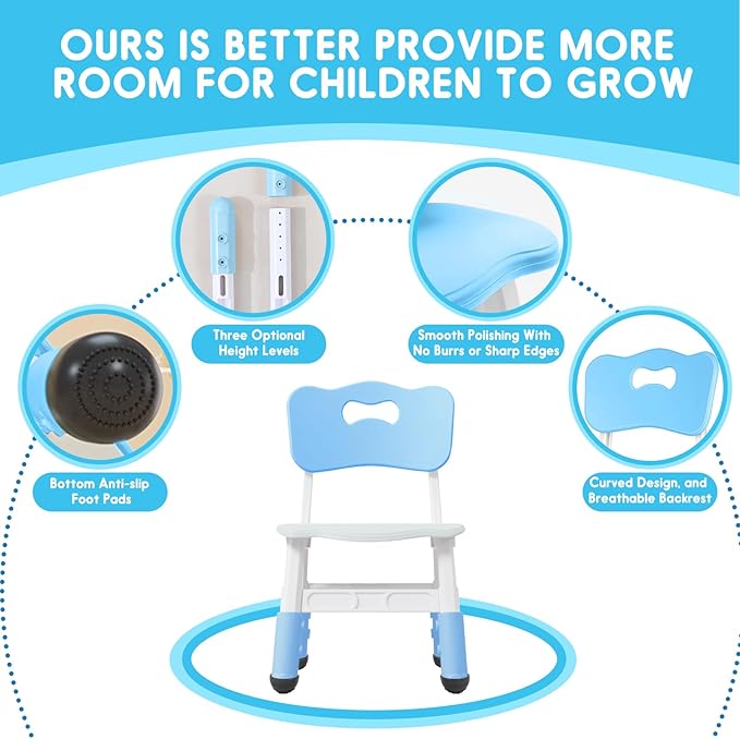 Kids Adjustable Chair with 3 Height Levels Toddler - Image 3