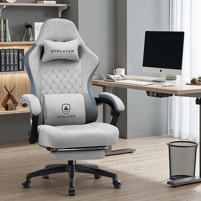 GTPLAYER Office Chair, Gaming Computer Desk Fabric Chair - Image 2