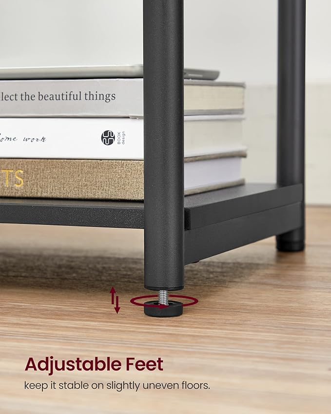 VASAGLE Side Table with Charging Station, 3-Tier End Table with USB Ports and - Image 10