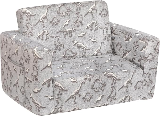 ALIMORDEN 2-in-1 Flip Out Cuddly Sherpa Toddler Couch, Convertible Sofa to by ALIMORDEN