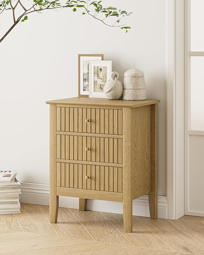 Fluted Nightstand, Farmhouse Night Stand - Image 5
