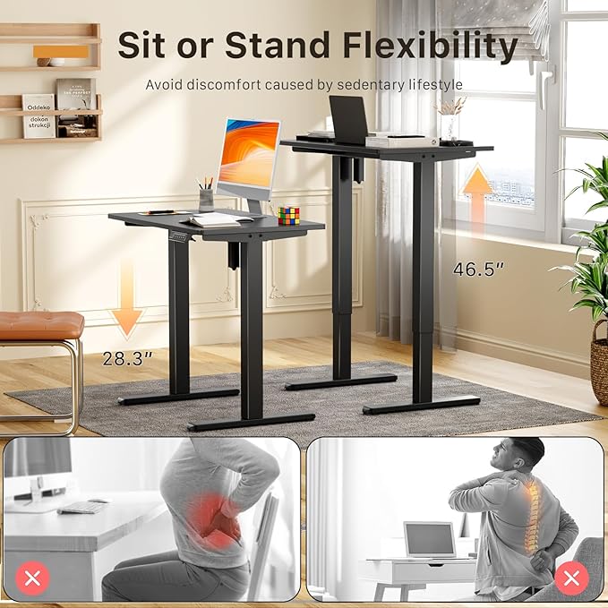 JOY worker Small Electric Standing Desk, 31.5" x 20" Whole Piece Height - Image 6