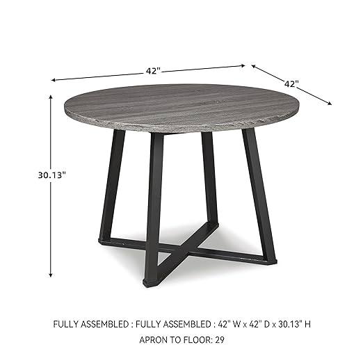 Signature Design by Ashley Centiar Mid Century Round Dining Room Table - Image 8