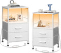 WLIVE White Night Stand Set of 2 by WLIVE