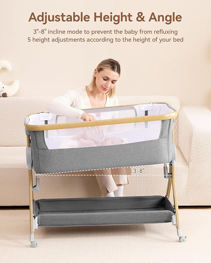 Larex Baby Bassinet Bedside Sleeper - Image 4