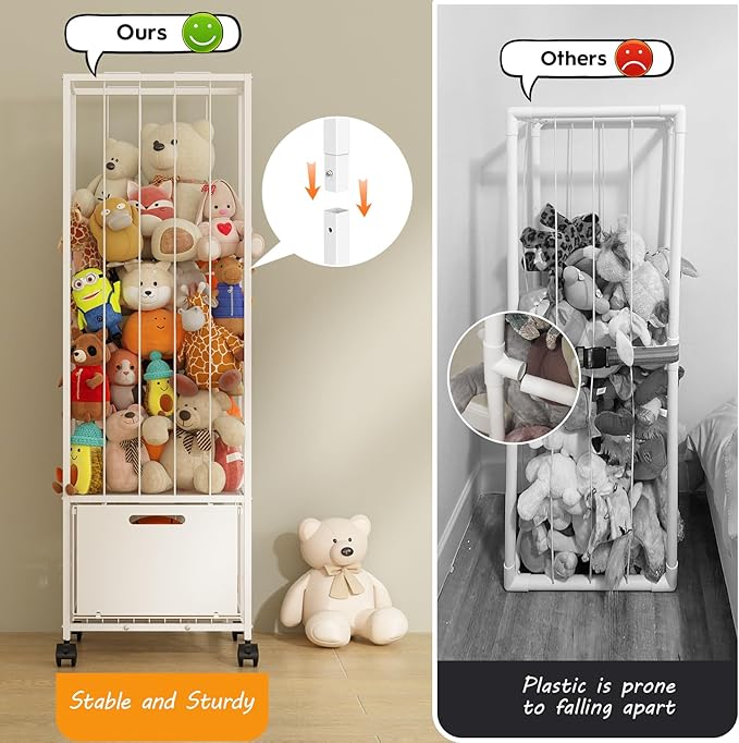 Bukfen Metal Stuffed Animal Storage Zoo Extra Large Stuffed Animal Holder Space - Image 3