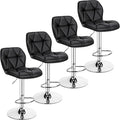 Yaheetech Bar Stools Set of 4, Adjustable PU Leather Swivel Barstools, Modern by Yaheetech