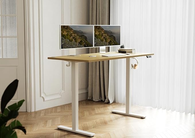 Seang Standing Desk with Adjustable Height, 63x24 Inch Electric Stand Up Desk - Image 2