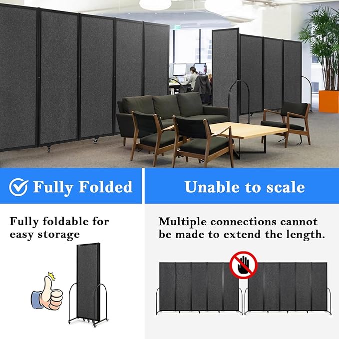 Folding Room Partition, Privacy Room Screen - Image 4