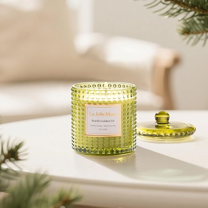 LA JOLIE MUSE Christmas Candles, Starlit Golden Fir Candle - Image 3