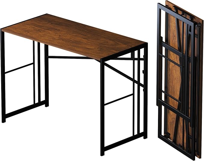 Folding Computer Desk 40 inch Writing Gaming Computer Camping Desk, No Assembly by Lutown-TeenHome