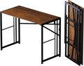 Folding Computer Desk 40 inch Writing Gaming Computer Camping Desk, No Assembly by Lutown-TeenHome