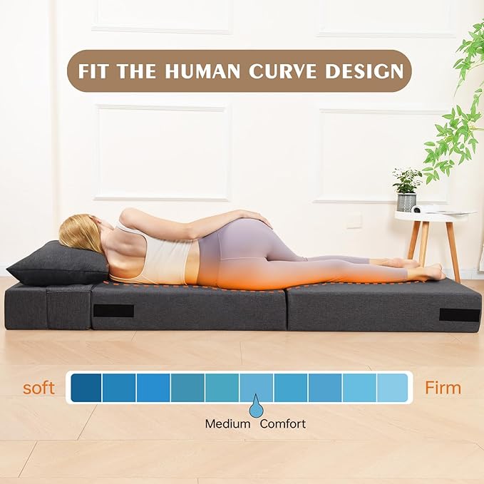 Folding Sofa Bed, Foldable Sleeper Chair - Image 6