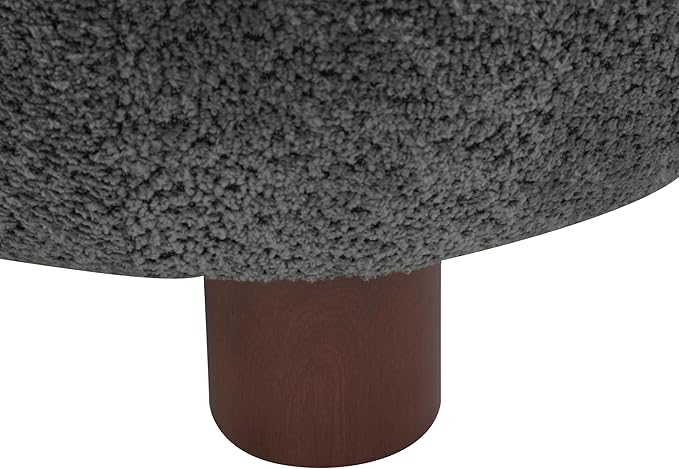 Christopher Knight Home Elvina Boucle Fabric Accent Chair, Solid Wood Single - Image 11