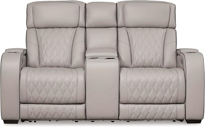 Signature Design by Ashley Boyington Contemporary Leather Match Power Reclining - Image 4