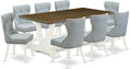 East West Furniture V077SI215-9 9 Piece Kitchen Table Set Includes a Rectangle by EastWestFurniture