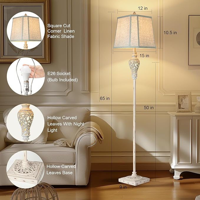 Rustic Floor Lamp 65'' Tall - Image 3