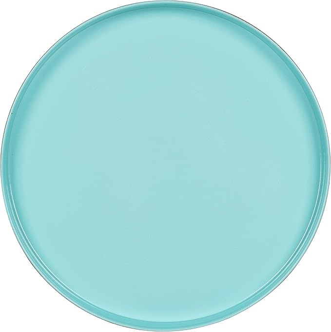 Kate and Laurel Celia Round Foldable Tray Accent Table, Light Teal and Gold - Image 4