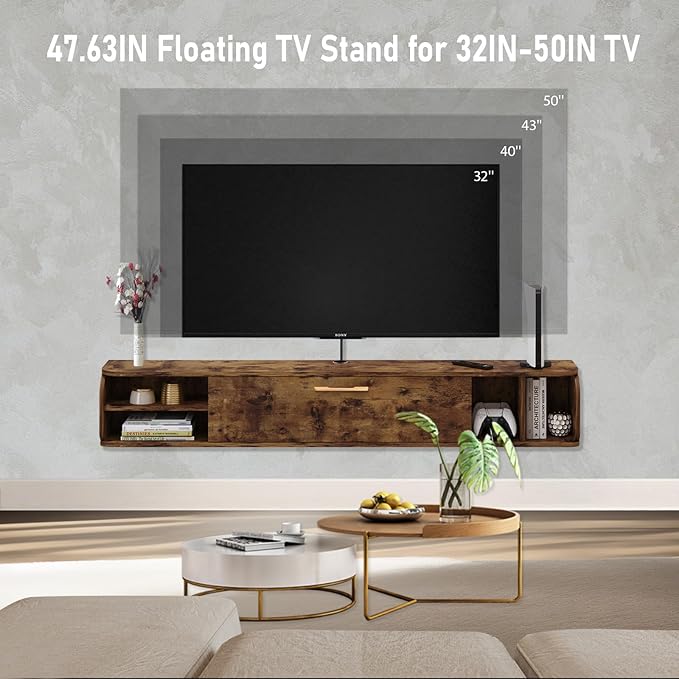Floating TV Unit, Floating Shelves - Image 5